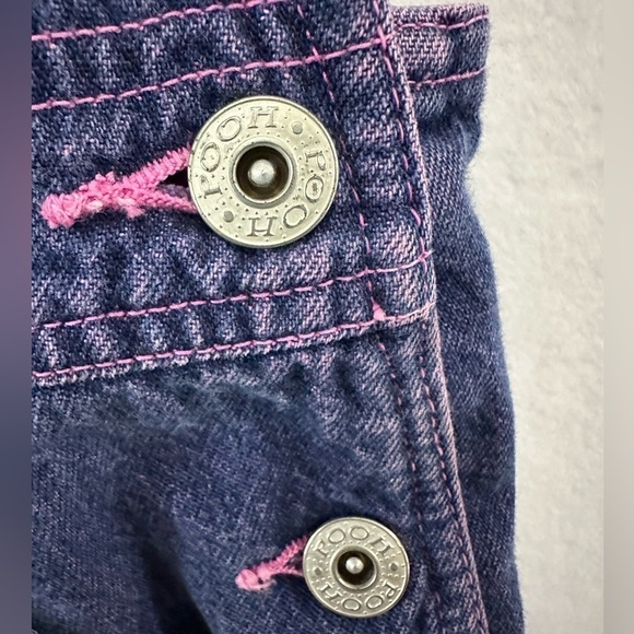 Vintage 90's Disney Eeyore Denim Overalls Shortalls Y2K Xlarge - Picture 5 of 8